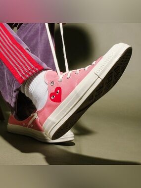 {Converse x Comme Des Garcons PLAY}All Star Chuck '70 Ox ‘Strawberry Pink’